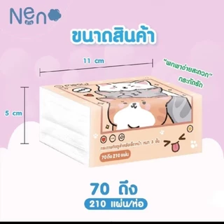 🪽[ยกลัง ] Neno แมว กระดาษทิชชู่ พรีเมี่ยม หนา 4ชั้น 1ห่อ 360 แผ่น สำผัสนุ่มกว่าเดิม ซึมซับน้ำได้ดี