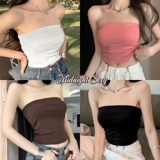 เสื้อเกาะอกผู้หญิง เสื้อแฟชั่น ผ้าเนื้อนุ่ม เข้ารูป ใส่สบาย ไม่ร้อน ใส่ไปทะเล หลากสี พร้อมส่ง
