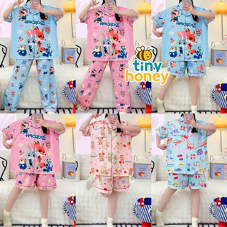 ชุดนอนผ้าไหมเกาหลี ผ้าเย็นๆ อก50นิ้ว (มีคู่ชุดลูกนะคะ)