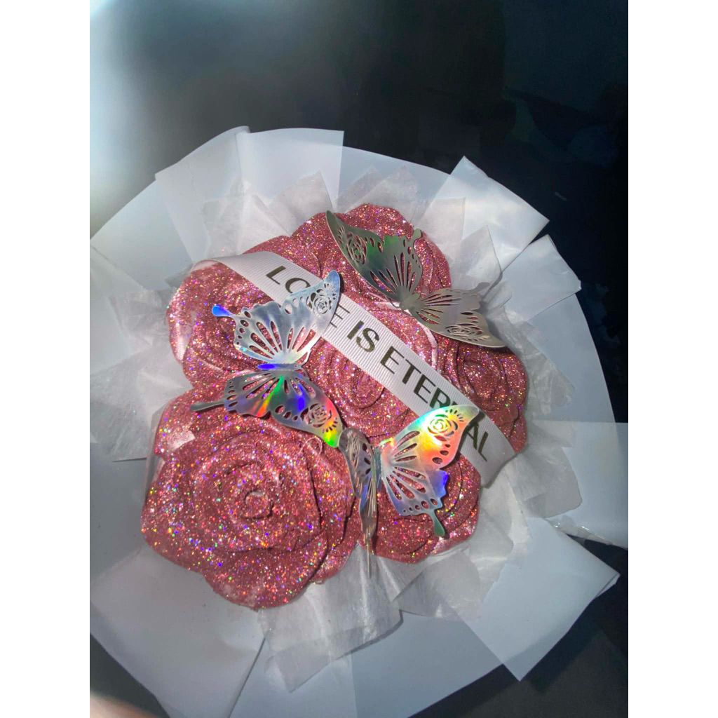 ดอกไม้กลิตเตอร์ดอกไม้กากเพชร