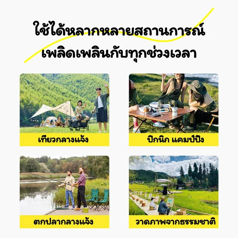 เก้าอี้แคมป์ปิ้ง เก้าอี้สนาม อลูมิเนียมมีที่พักแขนพร้อมถุงเก็บ thumbnail 3