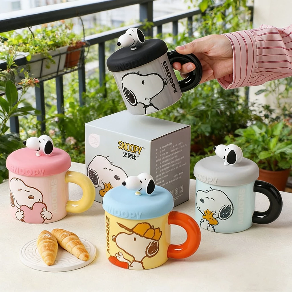 (จัดส่งจากประเทศไทย)แท้ Snoopy สนูปปี้ แก้วเซรามิก 360ml - ลายน่ารัก สีสันสดใส ใช้ง่าย ของขวัญวันเกิด ของขวัญน่ารัก