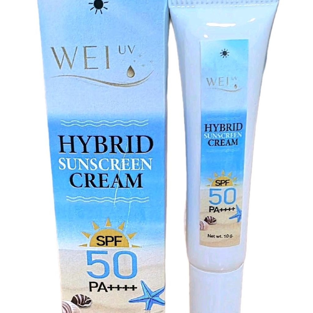 WEI กันแดด UV HYBRID SUNSCREEN CREAM ขนาด 10 กรัม SPF50PA++++ ซื้อ 2 แถม 1 หลอด คุณภาพและประสิทธิภาพสูง
