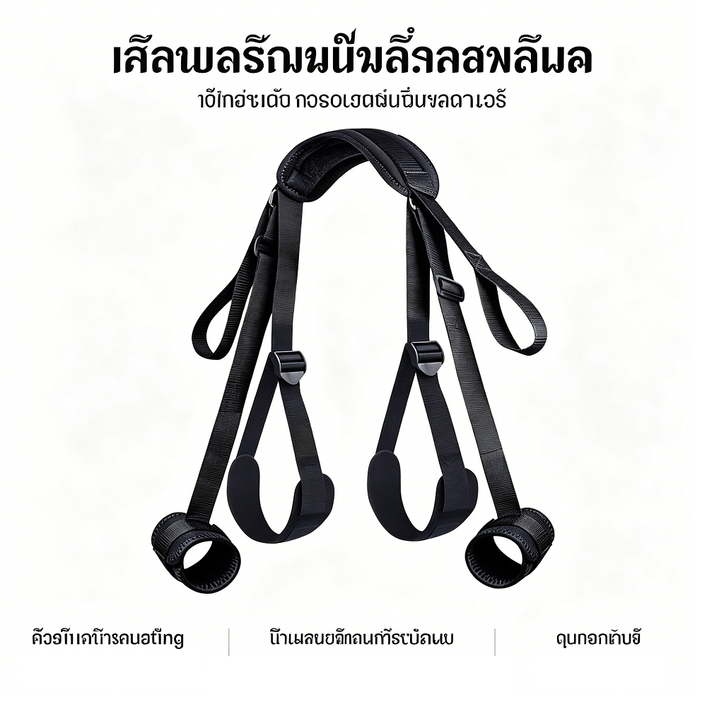 🔥พร้อมส่งค่ะ✅SM 2026 การล็อกตัวแบบเต็มตัว สายรัดแยกขา ที่ล็อกมือและเท้า สายรัดพันธนาการ