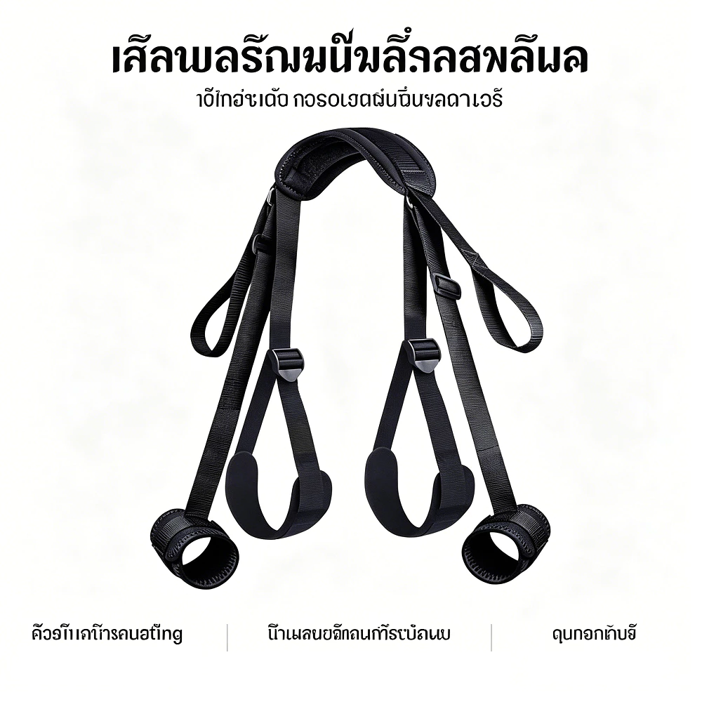 🔥พร้อมส่งค่ะ✅SM 2026 การล็อกตัวแบบเต็มตัว สายรัดแยกขา ที่ล็อกมือและเท้า สายรัดพันธนาการ