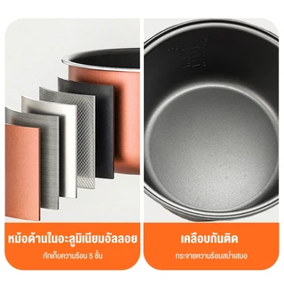 CAMEL หม้อหุงข้าวไฟฟ้า 4L 1000W สำหรับ 3-5 คน หม้อหุงข้าวอัจฉริยะ 6เมนู เคลือบไม่ติด หุงเร็ว