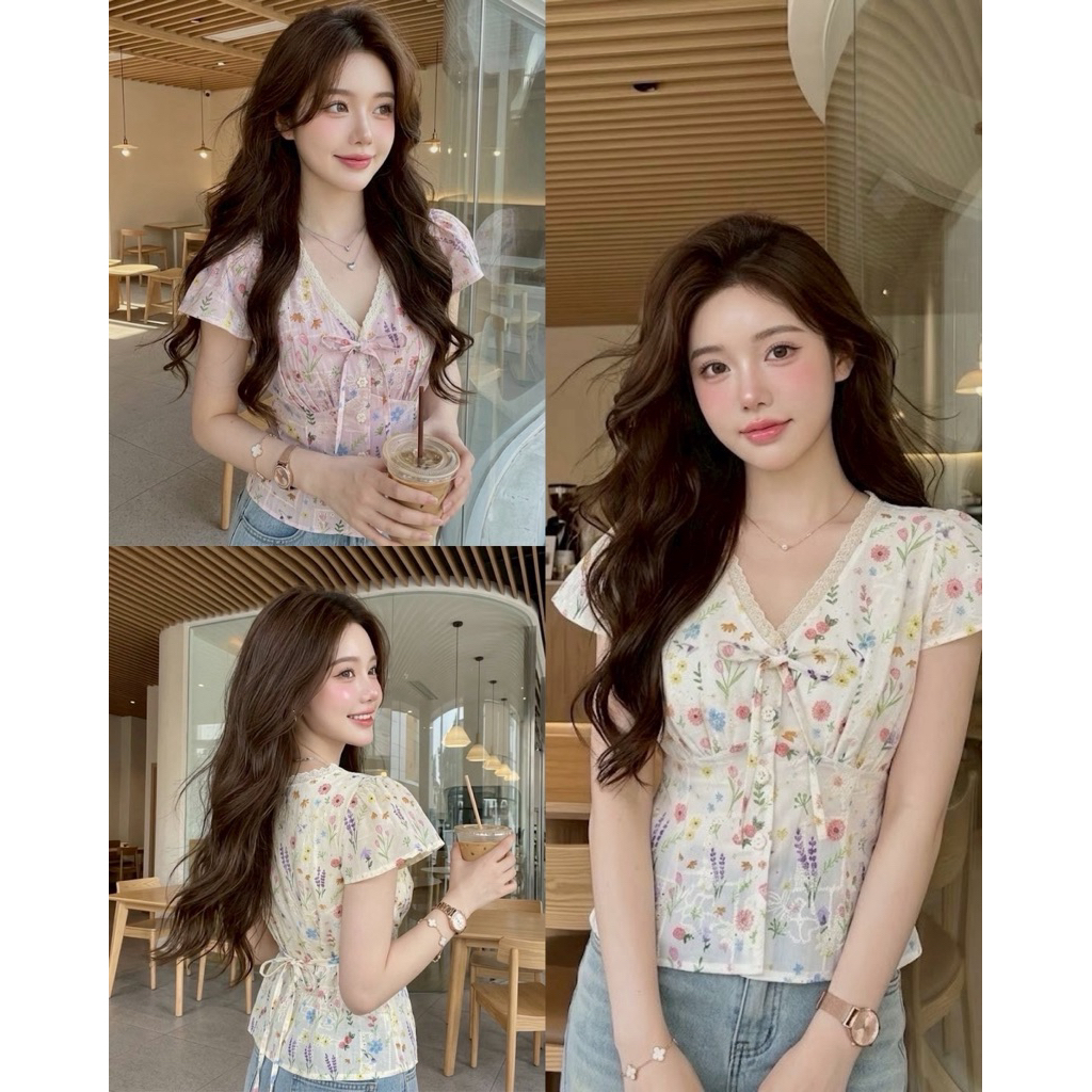 Heaha shop เสื้อคอบัว ชายระบาย