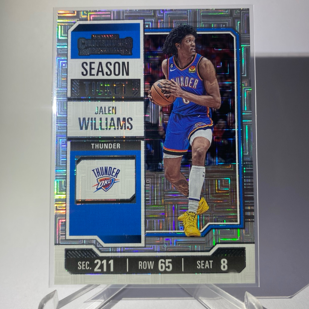การ์ดนักบาสเกตบอล JALEN WILLIAMS, THUNDER, SEASON TICKET, CONTENDERS, PANINI 2024, No.67