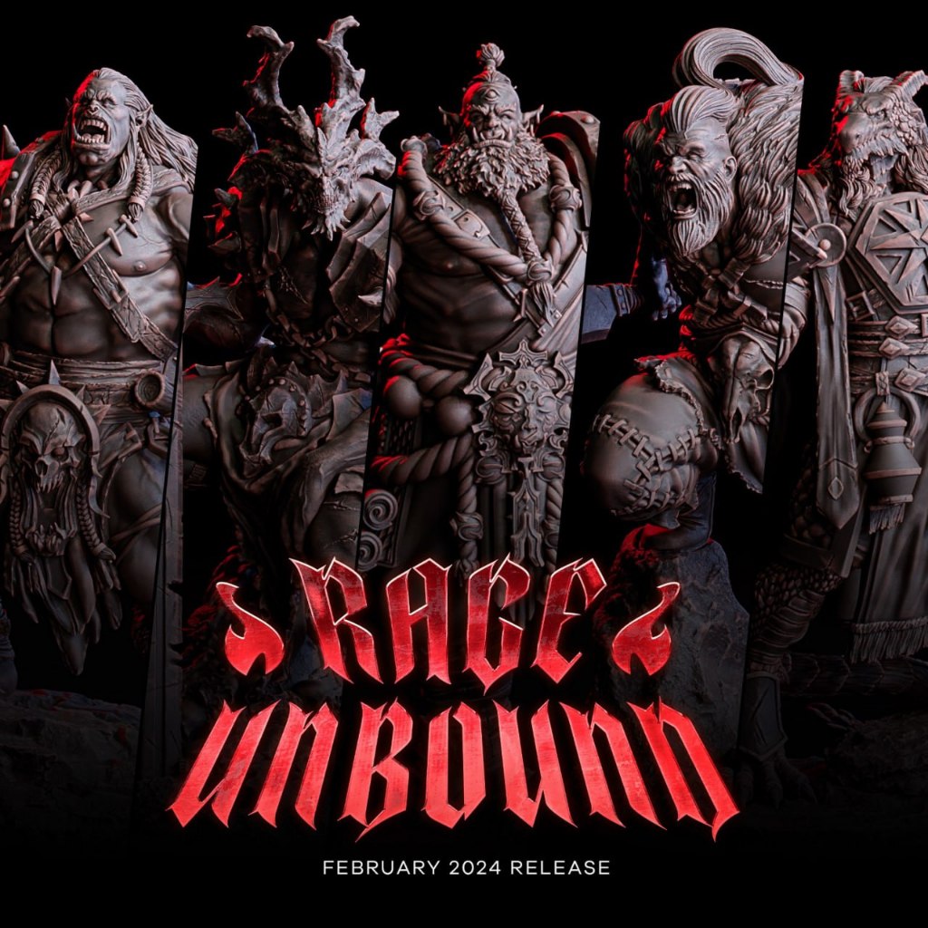 Rage Unbound : Collection : Miniature Resin โมเดลบอร์ดเกม ผลิตตามสั่ง DnD Tabletop Class