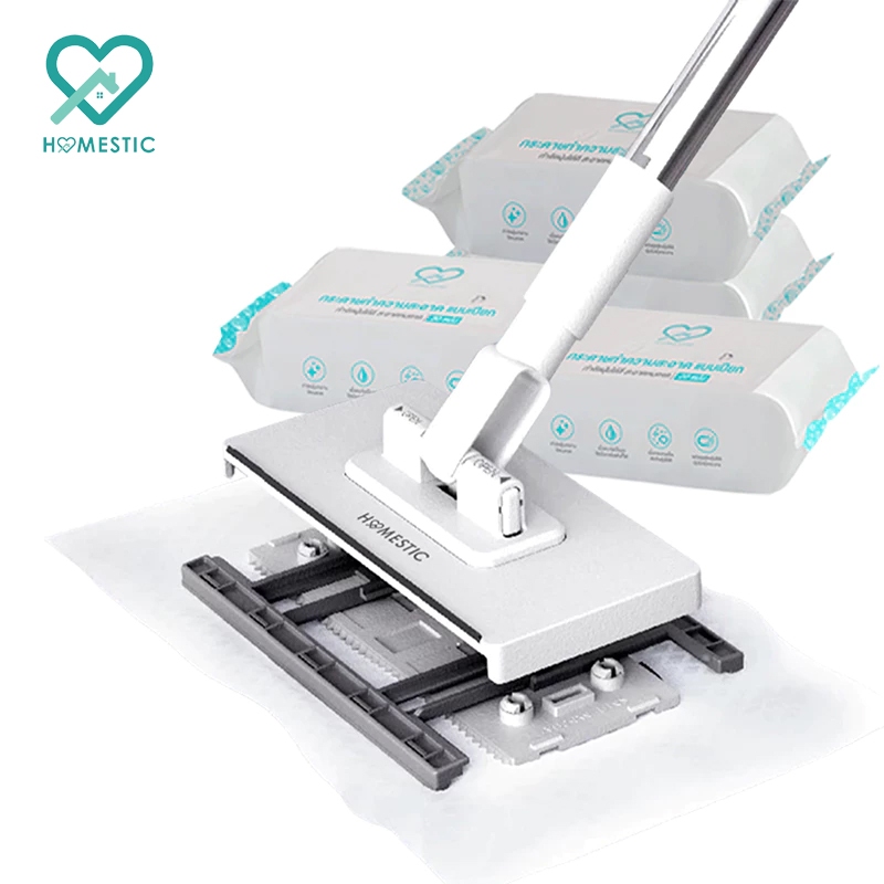 HOMESTIC ไม้ถูพื้น ไม้ถูขนาดเล็ก ใช้กับผ้าถูพื้นแบบเปียกและแห้ง ไม้ถูพื้นอเนกประสงค์