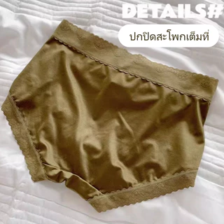 กางเกงในผู้หญิง ลูกไม้โบว์ เอวกลางค่อนสูง ผ้าไหมเย็นใส่สบาย ดีไซน์เซ็กซี่ เนื้อผ้ายืดหยุ่น