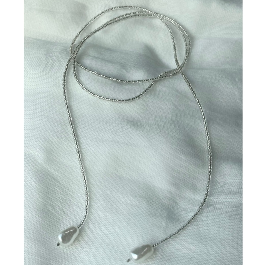 Crystal Veil - สร้อยคอลูกปัดแฮนด์เมด ใส่ได้หลายแบบ แนว Lariat Necklace ยาวประมาณ 123 cm