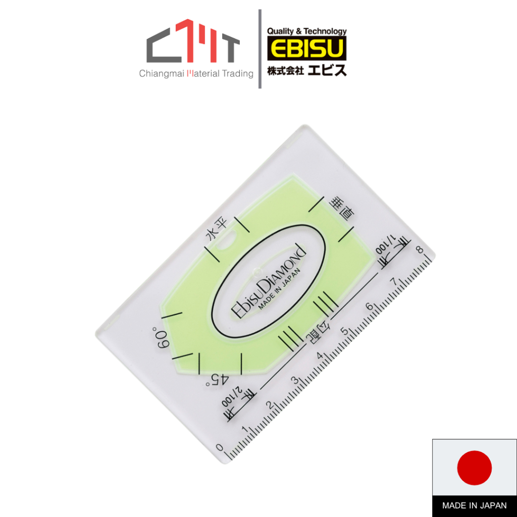 EBISU DIAMOND ระดับน้ำรุ่น การ์ด ขนาด 4 x 54 x 86 mm. สีขาว No.ED-CD