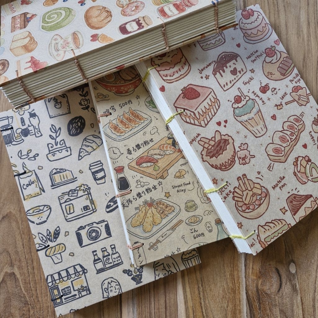 สมุดทำมือ สมุดบันทึก สมุดโน๊ต Handmade Book Journal Book Junk Journal Notebook Craft Book ขนาด A5