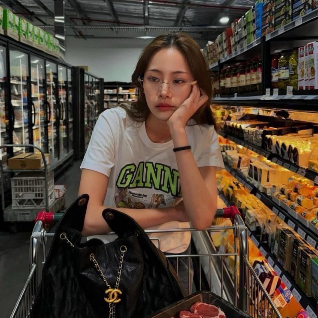 เสื้อยืด GANNI (พร้อมส่ง) size. Xs ตัวอักษรปัก