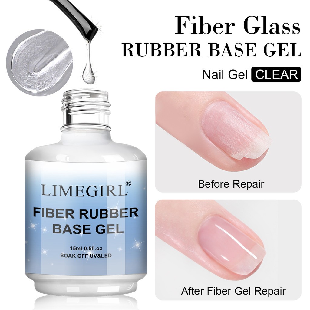Fiber Rubber Base Gel For Broken Nail Repaired Fiberglass Quick Building Construction Gel Varnish