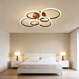 โคมไฟเพดาน LED 3 สี ตกแต่งบ้าน ห้องนอน ห้องนั่งเล่น มินิมอลลิสต์ โคมไฟเพดาน โคมไฟเพดาน โคมระย้า