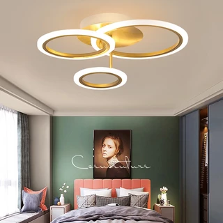 โคมไฟเพดาน LED 3 สี ตกแต่งบ้าน ห้องนอน ห้องนั่งเล่น มินิมอลลิสต์ โคมไฟเพดาน โคมไฟเพดาน โคมระย้า