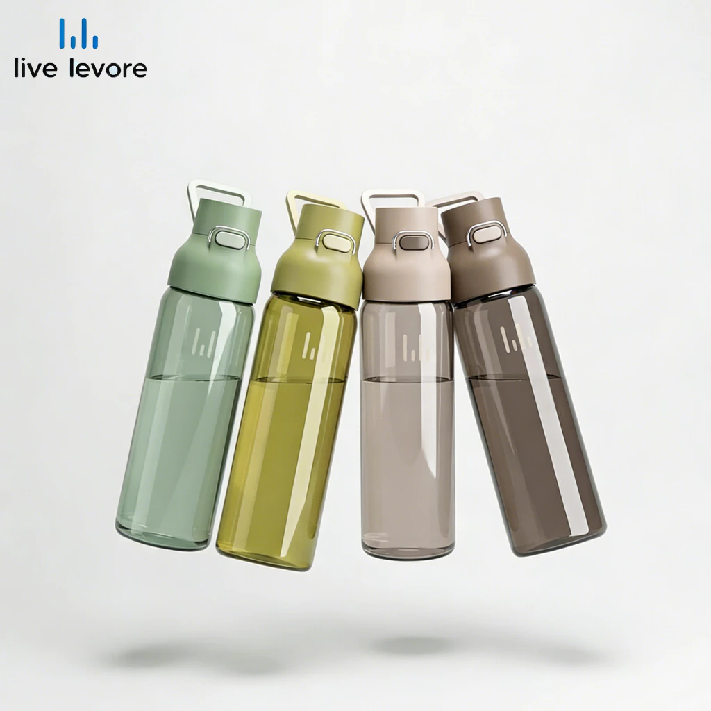 Live Levore แก้วกินน้ำกีฬา Tritan สีเข้มคลาสสิก 750ml พกพาสะดวก ไม่มี BPA ทนร้อนทนเย็น ทนต่อการกระแทก