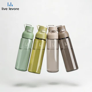 Live Levore แก้วกินน้ำกีฬา Tritan สีเข้มคลาสสิก 750ml พกพาสะดวก ไม่มี BPA ทนร้อนทนเย็น ทนต่อการกระแทก