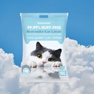 Bishito x HaosenCat 10ลิตร ทรายแมวสูตรฝุ่นน้อย