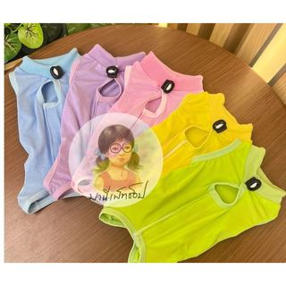 คละสี พร้อมส่งทันที** ส่งด่วน!! เสื้อทำหมันสัตว์เลี้ยง กันเลียแผล ผ้ายืด นิ่ม สีสวย แน่นหนา พร้อมส่งจากไทย แมวหลังผ่าตัด