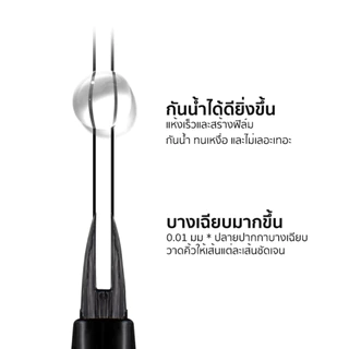 AMG ดินสอเขียนคิ้วสองหัว 2 แฉก- กันน้ํา กันเหงื่อ ไม่จางหาย ของเหลวเรียบเนียน 3สีให้เลือก