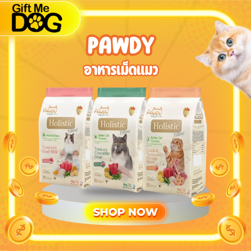 6kg Pawdy Holistic พอดี้ อาหารแมวเกรดพรีเมียม สำหรับลูกแมวและแมวโตทุกสายพันธุ์