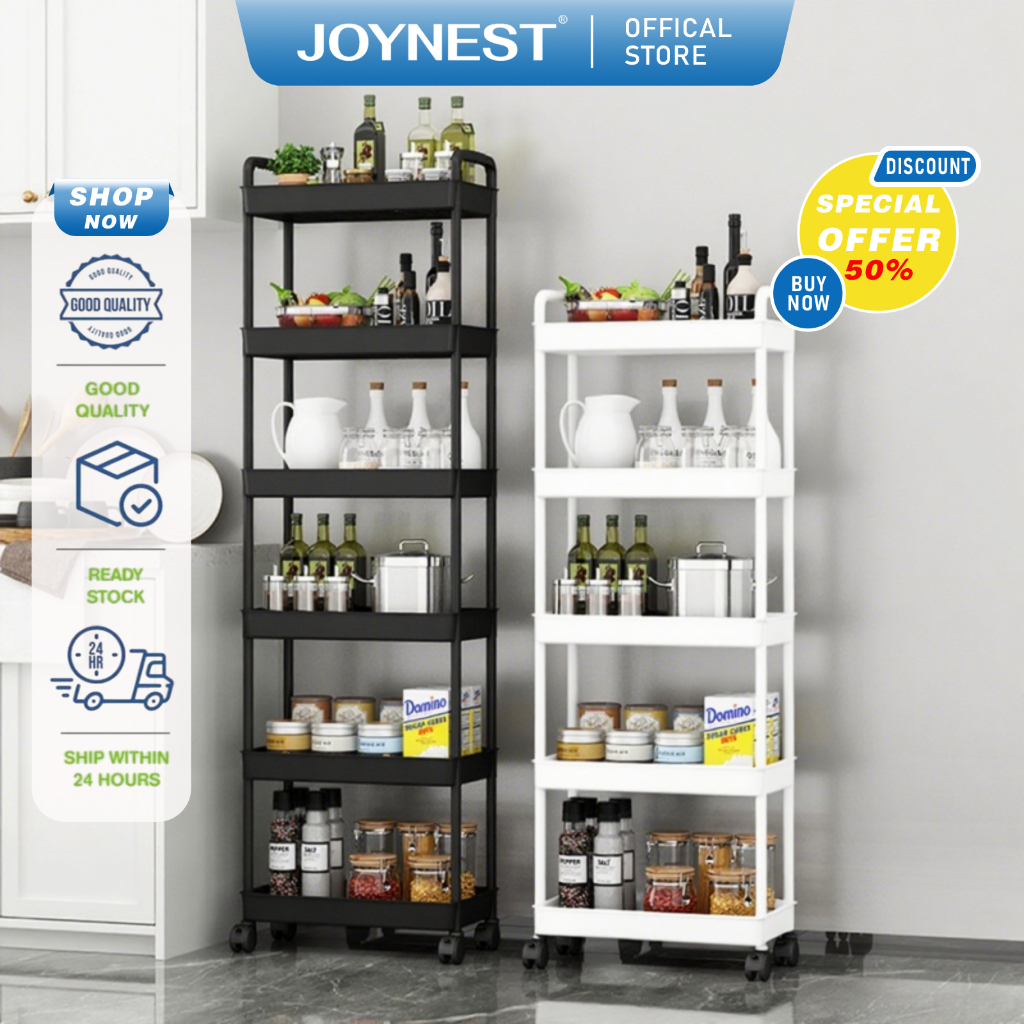 JOYNEST ikea 5 ชั้น ชั้นเก็บของ ชั้นวางของ มัลติฟังก์ชัน ชั้นหนังสือ ชั้นวางของในครัว ชั้นเก็บของ