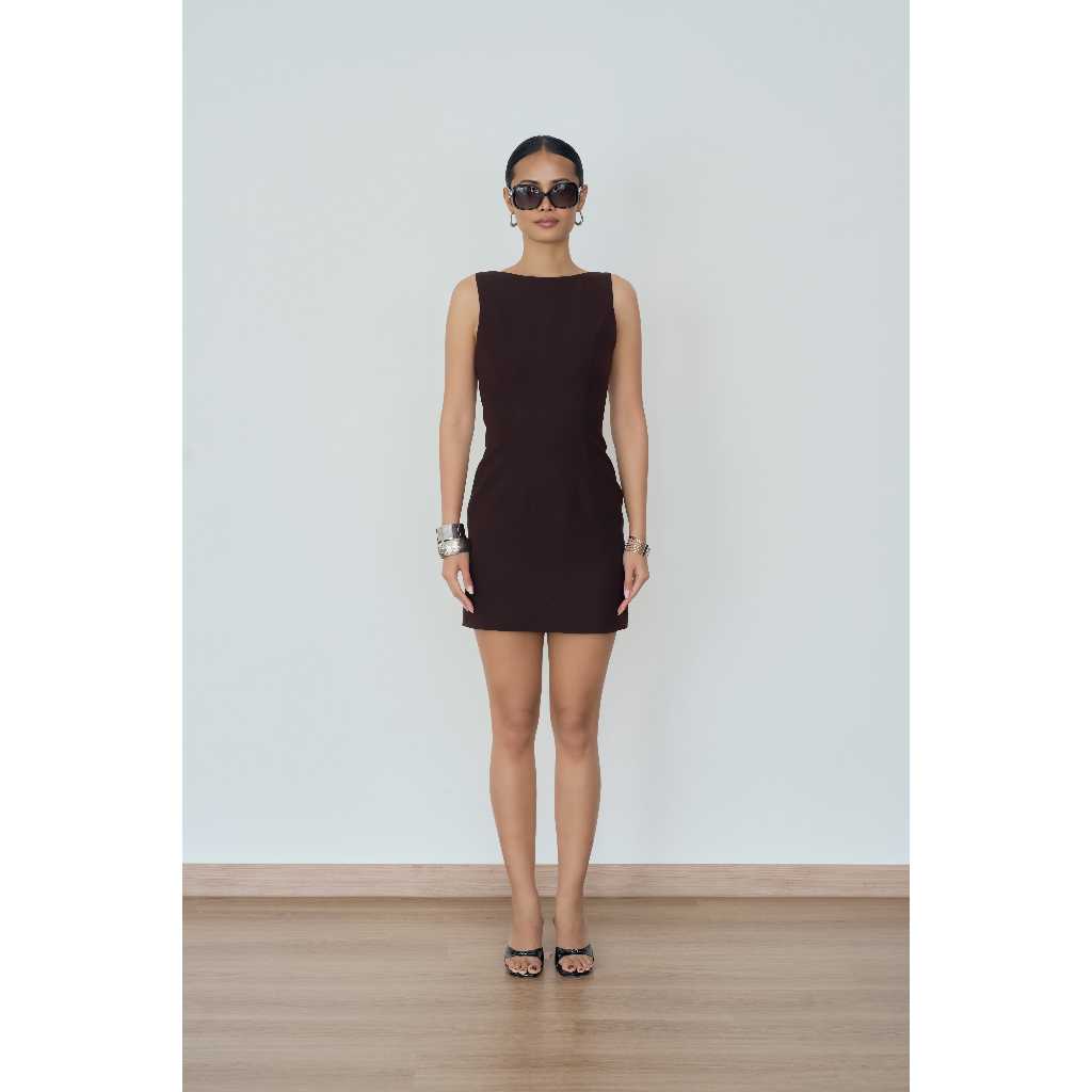 ORCHIDA - Boatneck Mini Dress
