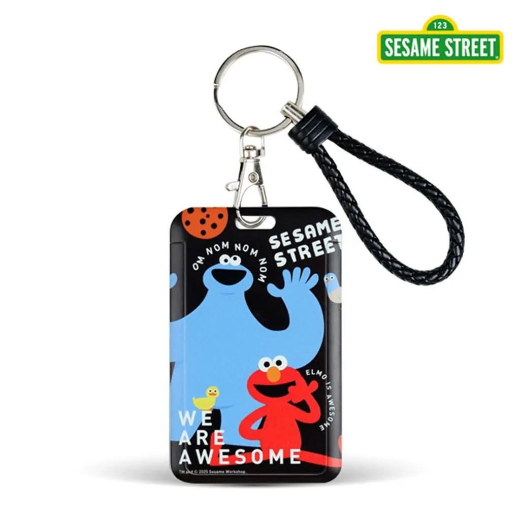(SE-ED พระราม 2)SST7-พวงกุญแจ-ที่ใส่บัตร : Sesame Street-7A Keychain-CH (SST7A-KC&CH-7-BK) W7xH11.1 
