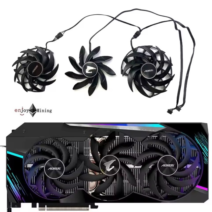พัดลมการ์ดจอ GIGABYTE RTX 3070ti 3080 3080ti 3090 AORUS XTREME graphics cards