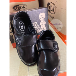 New‼️ รองเท้านักเรียนอนุบาลชาย หนังดำล้วน ADDA 41A05