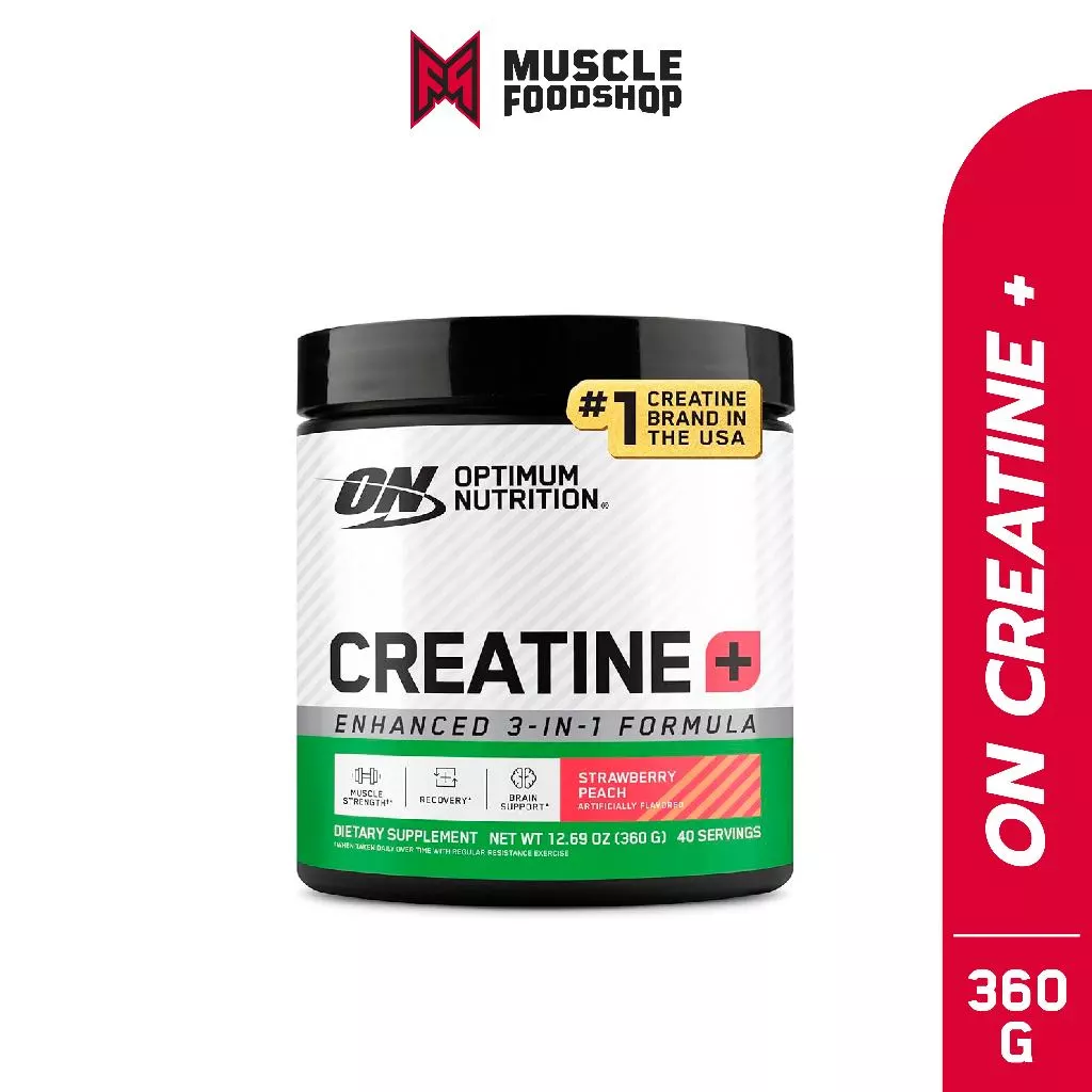 Optimum Nutrition Creatine[+Electrolyte] Strawberry Peach 360 g. (40 Servings)
