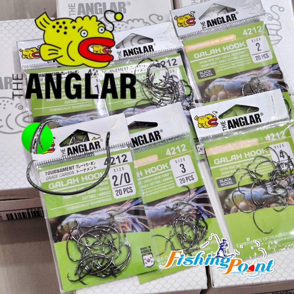 เบ็ดตกกุ้ง THE ANGLAR 4212 ช่องกว้างพิเศษ (20ตัว/ซอง) ราคาถูก Shopee Lazada