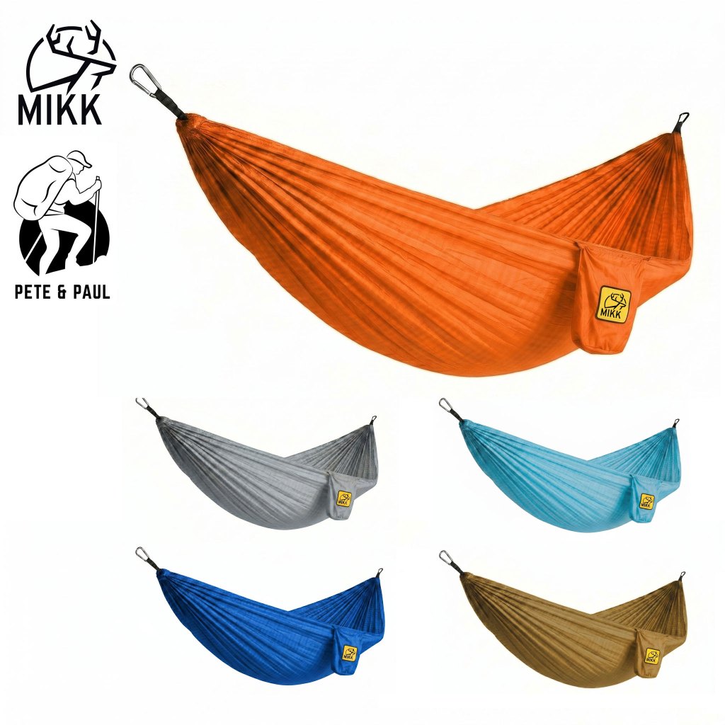 เปลสำหรับเดินป่า Mikk ผ้าไนลอน Ripstop สัมผัสนุ่ม พร้อมสายคล้องแบบแบนและคาราบิเนอร์