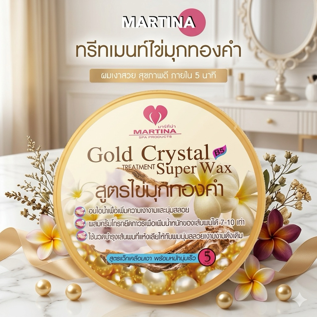 มาร์ทีน่า ทรีทเม้นท์ไข่มุกทองคำ 1000 มล.