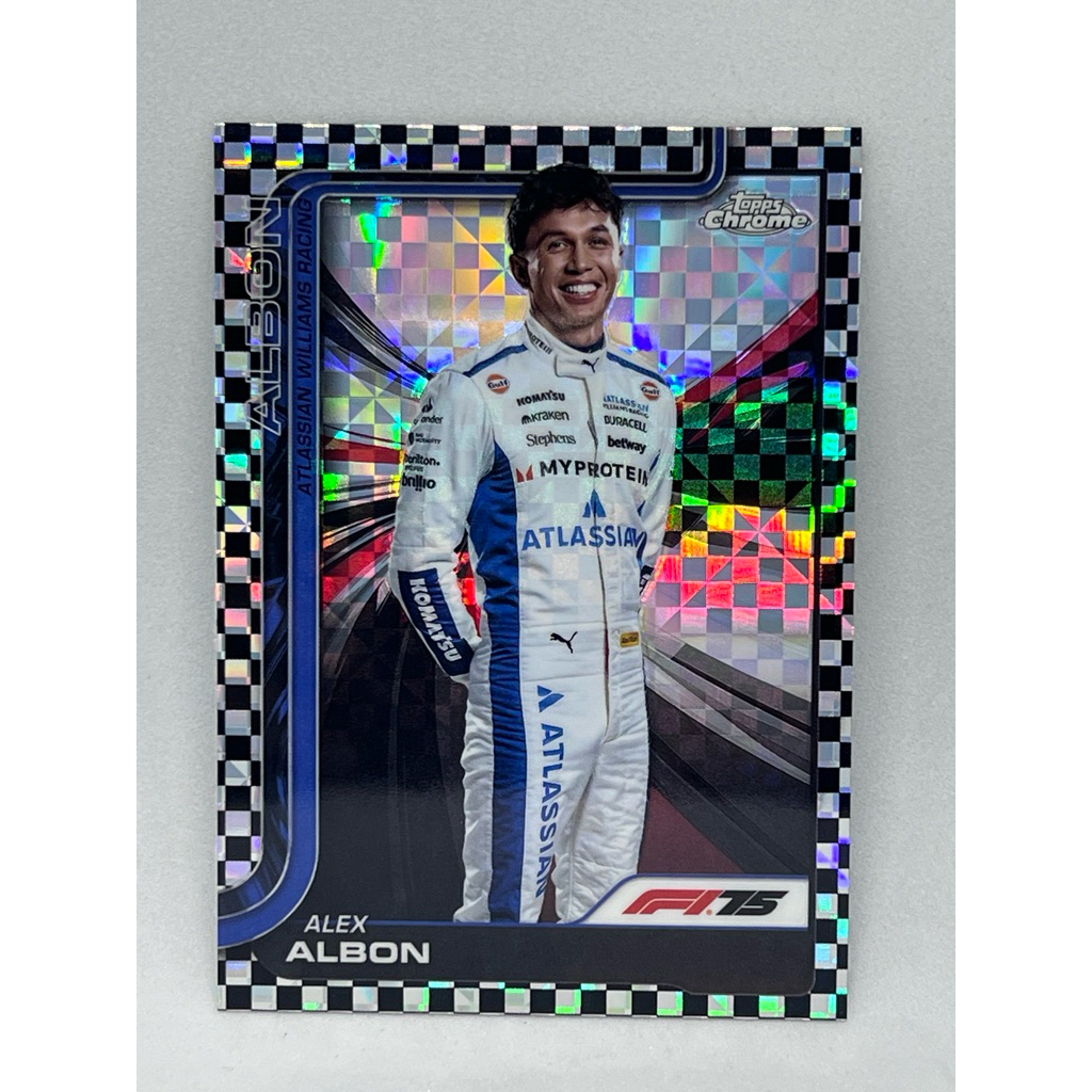 การ์ด F1 Topps Chrome F1 2025 Alex Albon Checker Flag