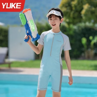 NT-217 🌊 [URBAN POOL VIBES] ชุดว่ายน้ำบอดี้สูทดีไซน์สุดคูล เรียบแต่โก้! ⛱️ชุดว่ายน้ำเด็กวันพีซซิปหน้า สีพาสเทล 🌊👶