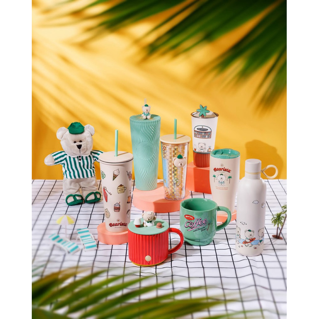 💯% Starbucks Bearista Resort Collection 🧸🏖 #BearistaResort #Starbucks