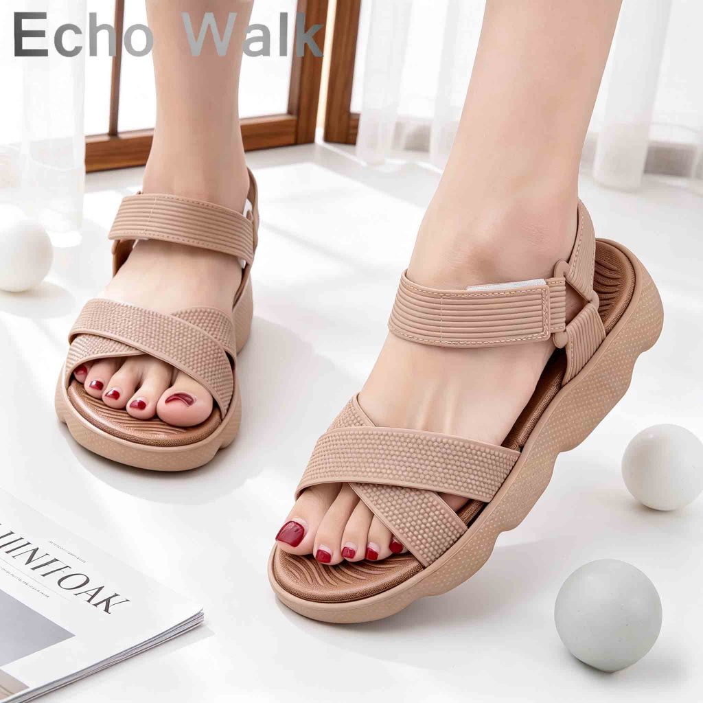 EchoWalk รองเท้าแตะแฟชั่น ใส่สบาย รุ่นใหม่ รองเท้าแตะสไตล์มินิมอล   พร้อมส่ง ราคา ถูกที่สุด ดีลบีเคเค แกลเลอรีภาพที่ 2