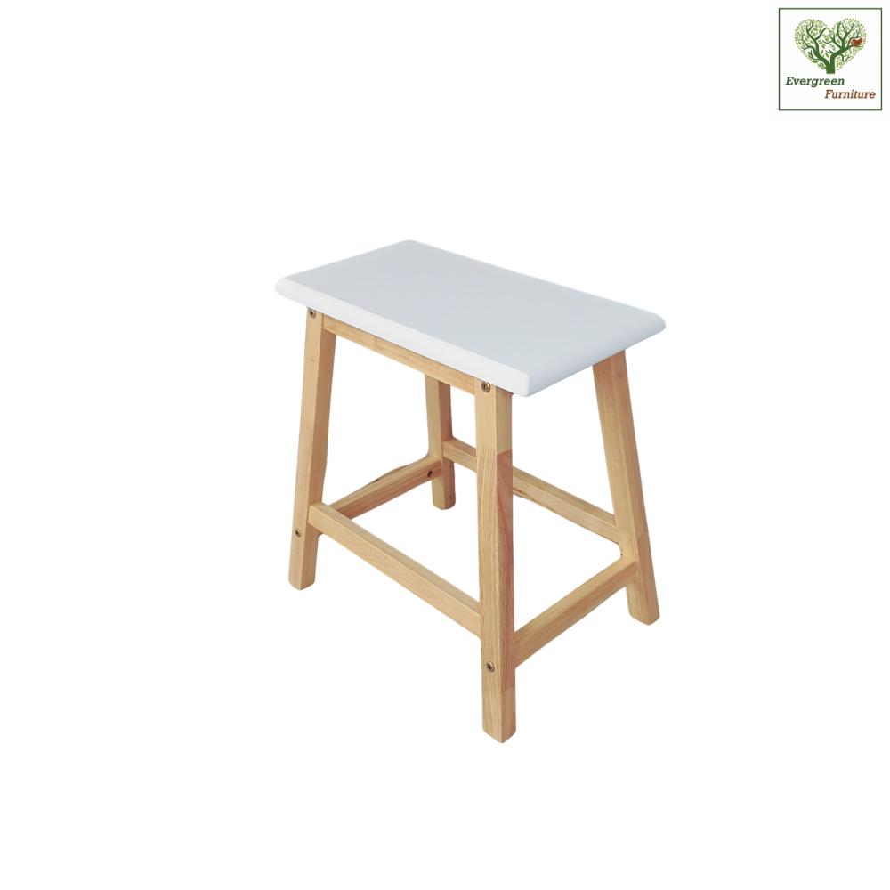 Evergreen Furniture เก้าอี้สตูลไม้ยางพารา เก้าอี้บาร์สูง 73 ซม : STC-29