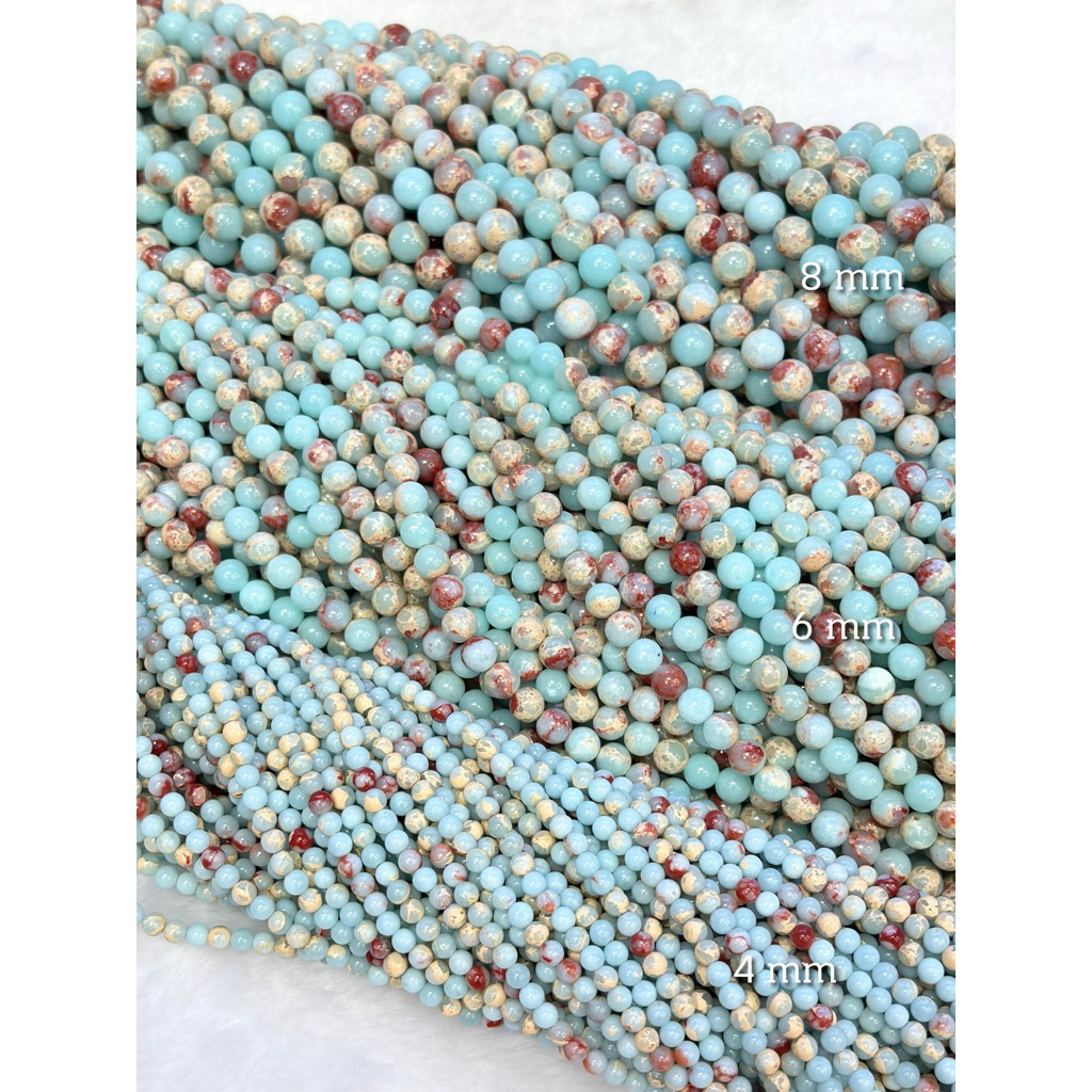 Impression Jasper (จัสเปอร์หนังงู) ขนาด 4-8 mm