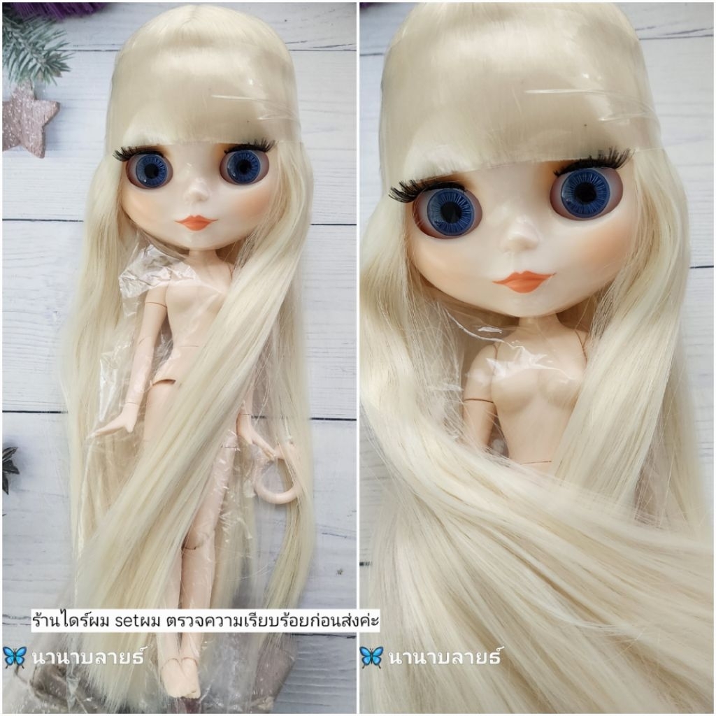 พร้อมส่ง💕ตุ๊กตาบลายธ์รีเจ็ค ผิวขาวผมลอนแสกกลาง,และผมตรง  สีบลอนด์ขาว Light Blond -บอดี้ข้อต่อสูง30 cm