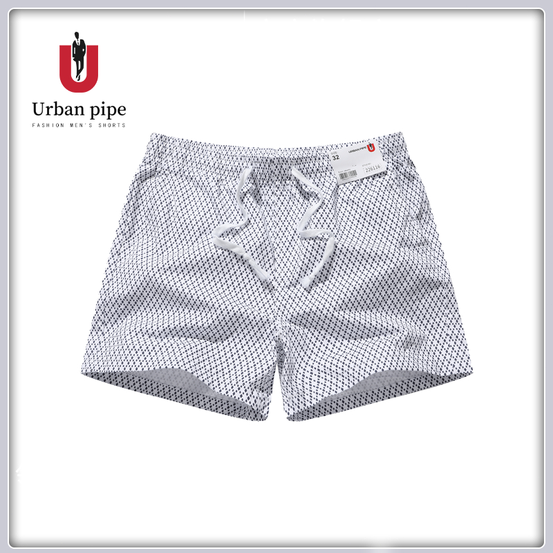 Urban Pipe ผู้ชายกางเกงขาสั้น 28-34 เข่าสูงระบายอากาศนุ่มอบอุ่นแฟชั่นพิมพ์เอวยางยืด 100%ผ้าฝ้าย 226116 รูปแบบสีสันสดใส