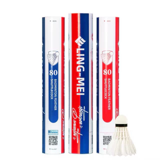 LING-MEI รุ่น 80 Speed 75 ลูกแบดมินตัน ขนห่านเกรดพรีเมี่ยม (พร้อมส่ง ของแท้ 100% ‼️)