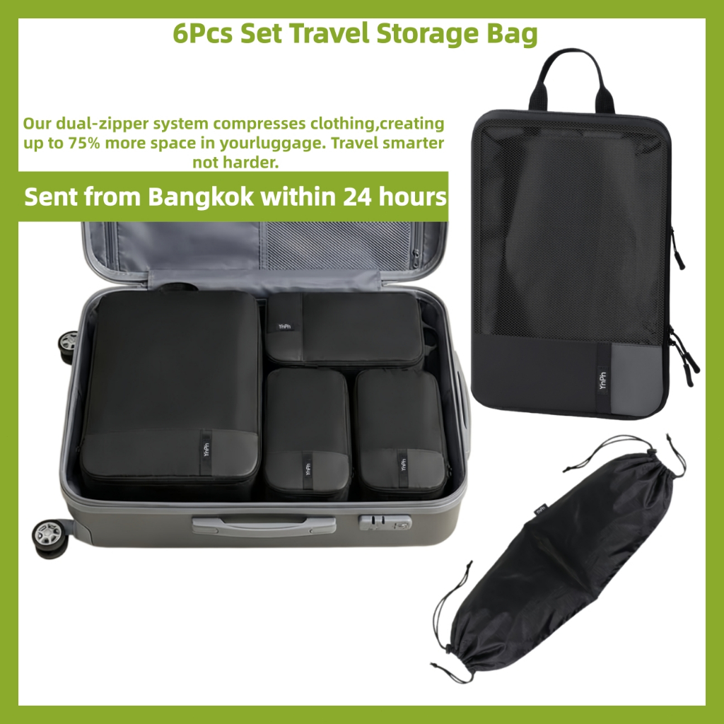 กระเป๋าจัดระเบียบกระเป๋าเดินทาง ที่เก็บเสื้อผ้า กระเป๋าจัดระเบียบซิปสําหรับงานหนักTravel Storage Bag