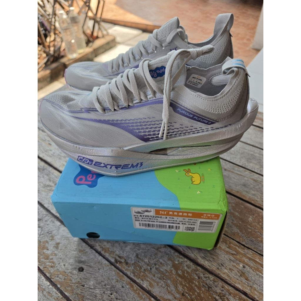 Used รองเท้าวิ่ง Future Furious 2 361 degree size 7us 40eu 25cm สภาพดีมาก วิ่งไม่ถึง 30k