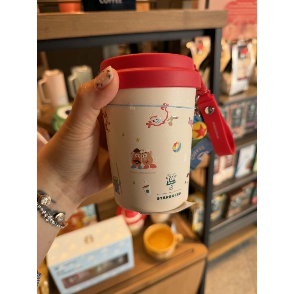 แก้วแสตนเลสพร้อมฝาหมุนปิดToystoryxstarbucksสวยมากแรร์ไอเทมนำเข้าจากสตาบัคเกาหลี