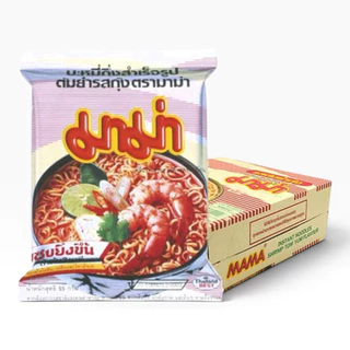 มาม่า MAMA บะหมี่กึ่งสำเร็จรูป รสต้มยำกุ้งน้ำข้น / รสต้มยำกุ้ง / รสหมูสับ / เส้นหมี่น้ำใส 1กล่อง 30ซอง เทน้ำร้อน ปิดฝา